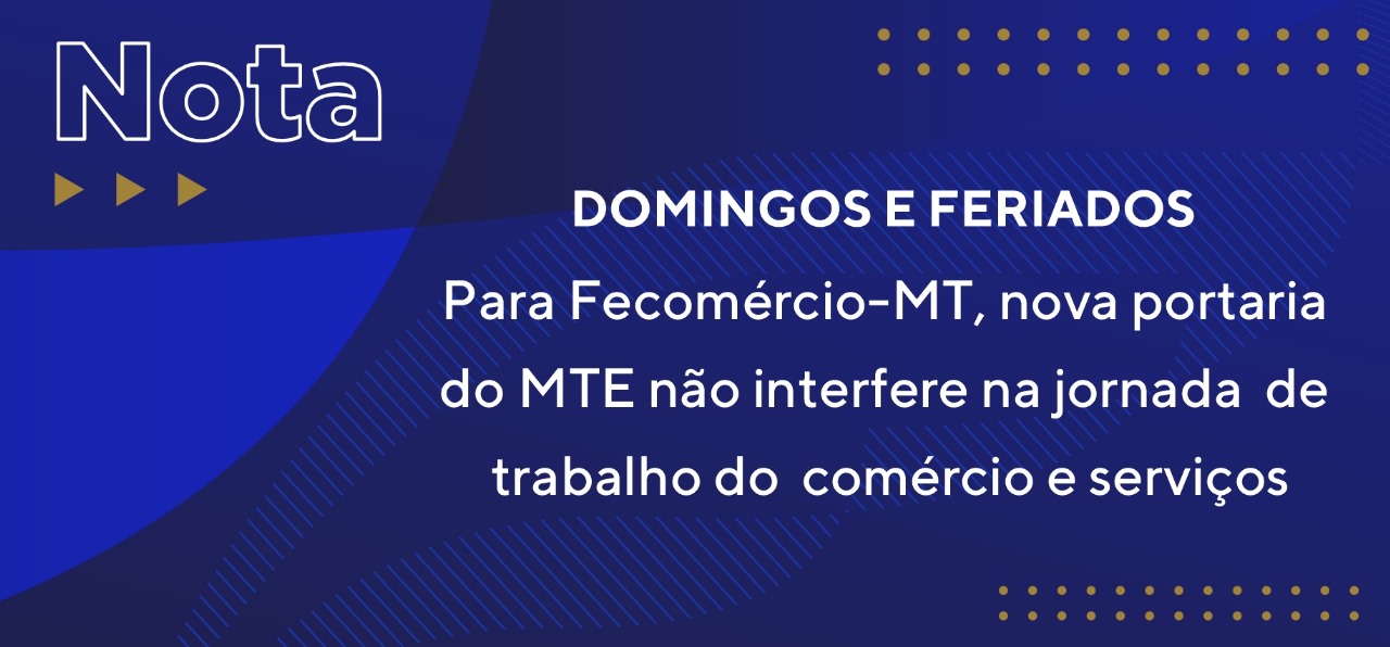 Nota - Portaria MTE - Fecomércio-MT - Mato Grosso